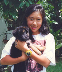 With Phaedra as a puppy